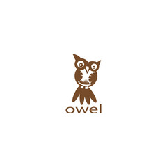Creative owl logo vector illustration color design template