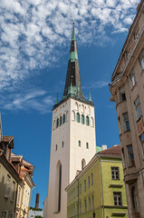 Fototapeta na wymiar St. Olaf's Church, Tallinn Old Town, Estonia