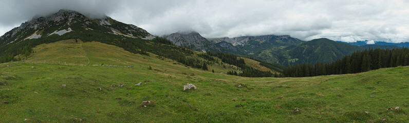 Fototapeta na wymiar Landscape near Alp Bachlalm at Filzmoos in Salzburg Province,Austria,Europe 