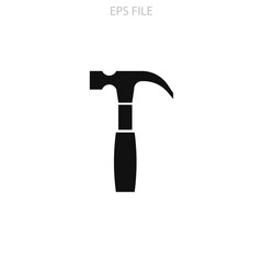 Hammer icon for your website, logo, app, UI, product print. Hammer icon concept flat Silhouette vector illustration icon. EPS vector file