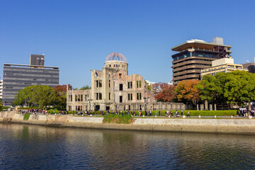 Fototapeta na wymiar Hiroshima peace monument in Hiroshima (Japan)