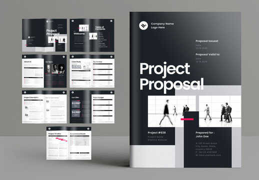 Gray Project Proposal Brochure Layout