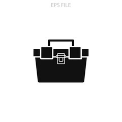 Tool box icon for your website, logo, app, UI, product print.Tool box icon concept flat Silhouette vector illustration icon. EPS vector file