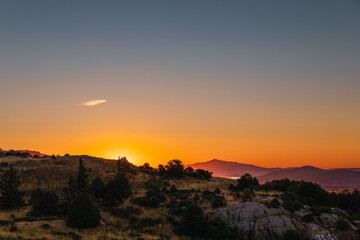 Sunrise on the mountain