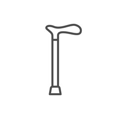Cane or stick line outline icon