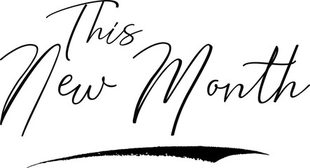 This New Month Typography Black Color Text 
on White Background