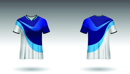 Sport design template  football jersey vector for football club. uniform front and back view