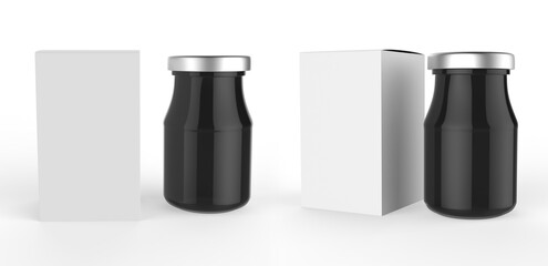 jars isolated on white background. 3d illustration