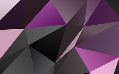 Light Purple vector shining triangular background. A sample with polygonal shapes. The best triangular design for your business.