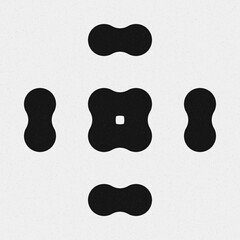 Abstract Cross Pattern Dots Logo generative computational art illustration