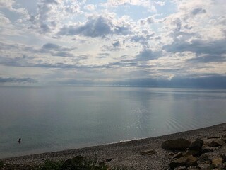 clouds over the lake