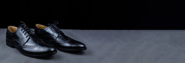 men's shoes black background