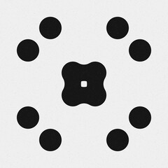 Abstract Cross Pattern Dots Logo generative computational art illustration