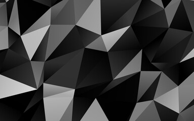 Dark Silver, Gray vector low poly cover. Colorful abstract illustration with gradient. Completely new template for your business design.