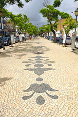 Avenida da Republica (Avenue of Republic ) in Olhao, Algarve, southern Portugal
