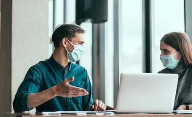 close up. business colleagues discussing new ideas.