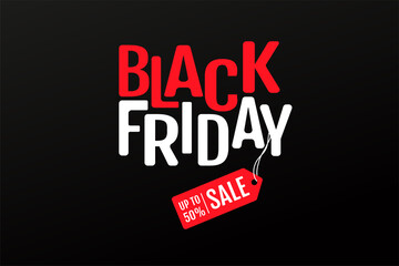 BlackFriday text design and product discount price tags.