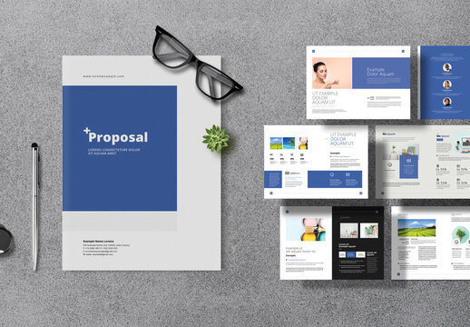 Blue Accent Minimal Creative Proposal Layout