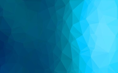 Light BLUE vector abstract polygonal texture. Shining illustration, which consist of triangles. Triangular pattern for your business design.