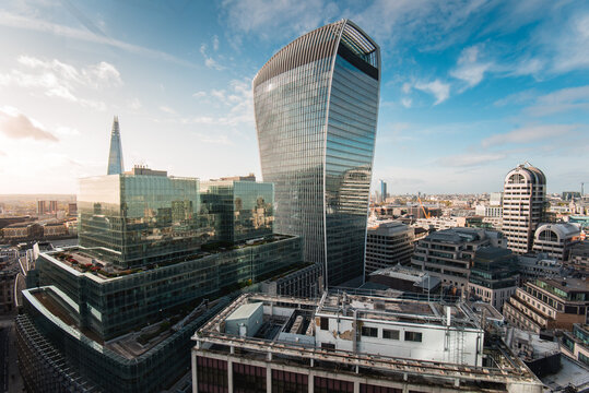 London, UK - October 18, 2019: View Of The Iconic Walkie Talkie Building In The City Of London.