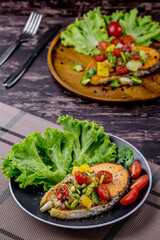 Stir fried Salmon with Black Pepper