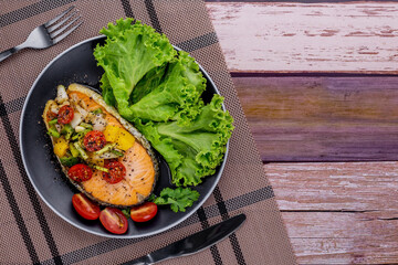 Stir fried Salmon with Black Pepper