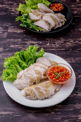 Boiled chicken breast