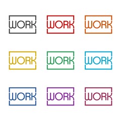 Word Work icon, color set