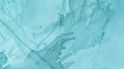 Watercolour Wave Background. Green Pastel Fluid 