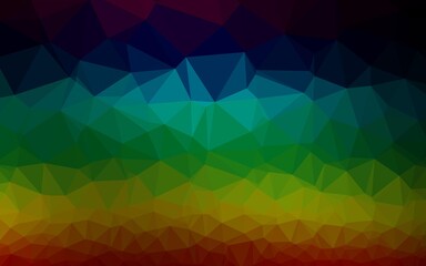 Obraz premium Dark Multicolor, Rainbow vector low poly texture. A completely new color illustration in a vague style. Brand new style for your business design.