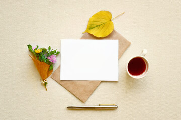 Hello autumn theme. Background for the autumn beginning, hello autumn scene, or autumn memories.