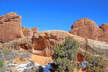 Rock formations in the Arches national Park, Utah	