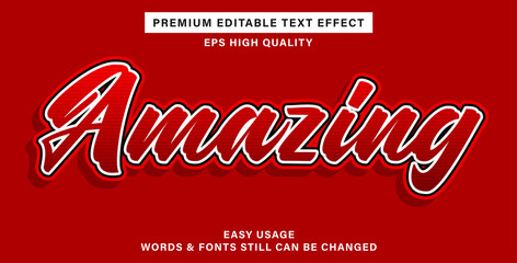 Premium editable text effect amazing