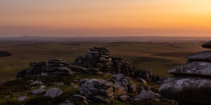 Sunset over Bodmin moor