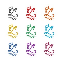 Obraz premium Letter Z Logo Design with Leaves, color set