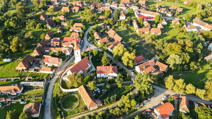 Aerial view of rural Romania