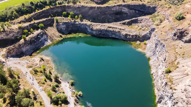 Emeralds Lake in Racos, Romania