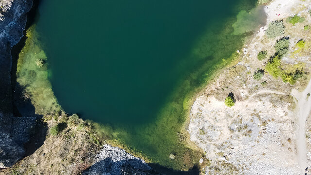 Emeralds Lake in Racos, Romania