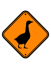 Vorsicht Gans Schild 