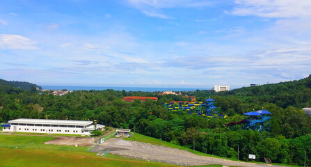 Waterslide of Escape theme park, Penang, Malaysia