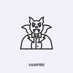 vampire icon vector sign symbol