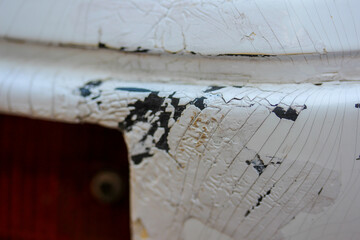 Close up of cracked paint