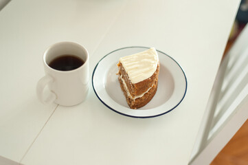 Carrot cake white background