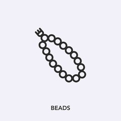 beads icon vector sign symbol