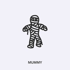mummy icon vector sign symbol