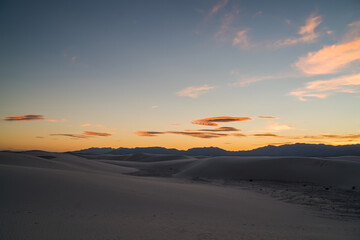Fototapeta na wymiar Lonely sandy valley in evening light
