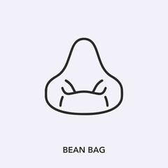 bean bag icon vector sign symbol