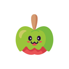 Isolated cute pumpkin kawaii. Halloween icon - Vector