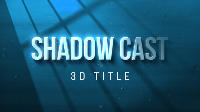3D Extruded Shadow Cast Title