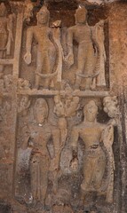 artifacts of buddhist cave temple kanheri